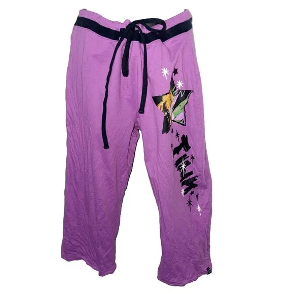 Disney Tinker Bell Purple & Black Pajama Set Women's XL - Picture 6 of 9